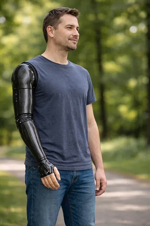 Полный протез плеча для блока со сценариями решений